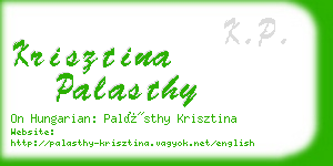 krisztina palasthy business card